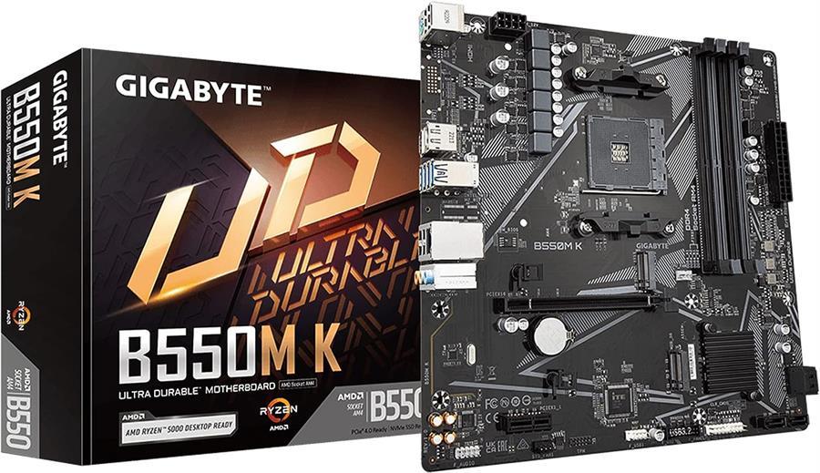 Mother Gigabyte B550M K DDR4 AM4 (Serie 3000/4000/5000)